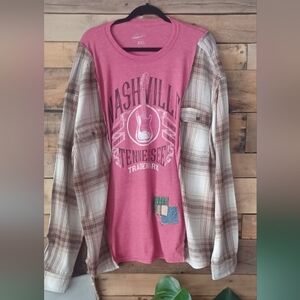 Pink Nashville Tennessee Graphic Women's Top